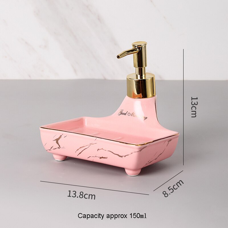 Ceramic Shampoo Bottle Modern Bathroom Soap Dispenser Set Household Dual Purpose Squeeze Bottled Daily Necessities: A1 150ml