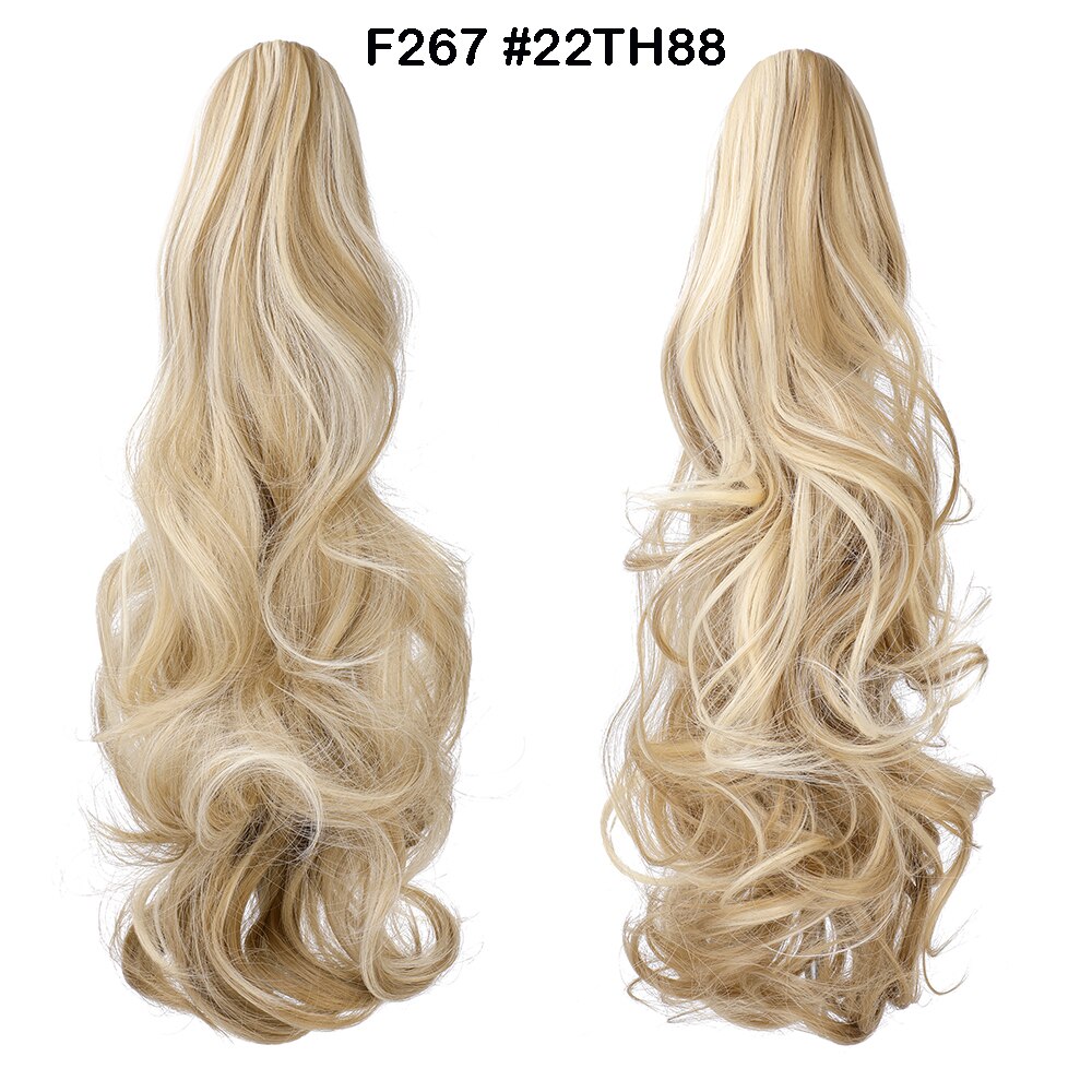 SHANGZI – Extension synthétique queue de cheval tressée, postiche queue de cheval noire pour femmes: F267 22TH88