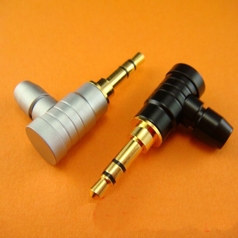 90 Degree Jack 3.5mm stereo headset plug 3 pole 3.5 Audio Plugs Carbon fiber Jack Adaptor Connector for iphone