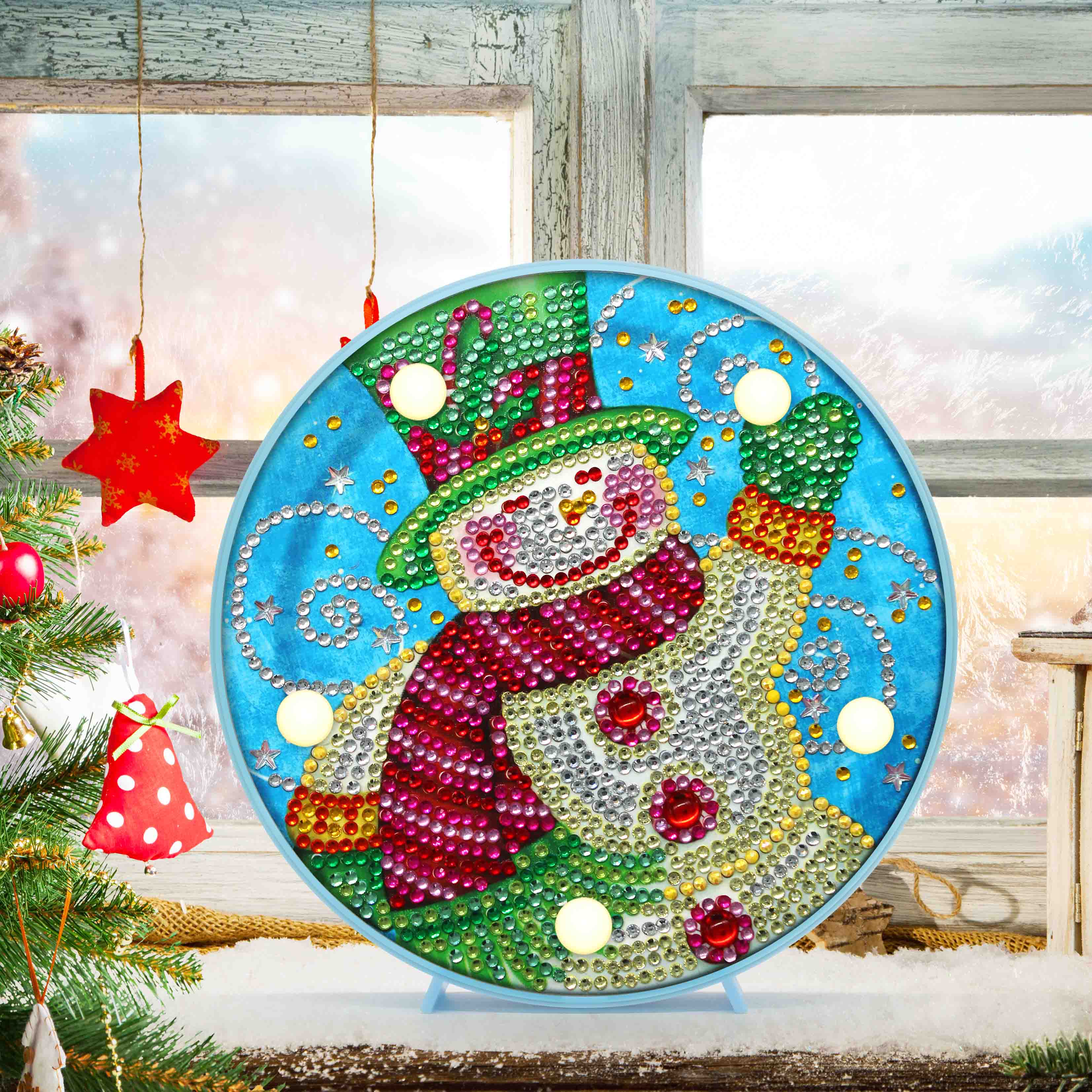 Diamond Painting LED Lamp Light 5D Diamond Embroidery Landscape DIY Diamond Mosaic Christmas Craft: ZXD074