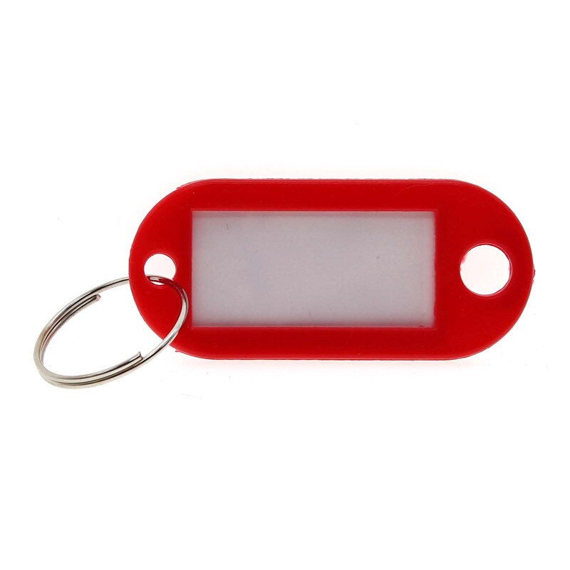Étiquettes de clé en plastique assorties | 10 pièces, anneaux de clé, étiquettes d'identification, carte porte-étiquette,