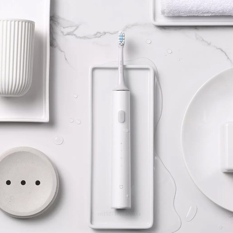 Xiaomi-cepillo de dientes eléctrico Mijia T500, Original, vibrador con Motor Ultra sónico, limpiador de higiene bucal inalámbrico