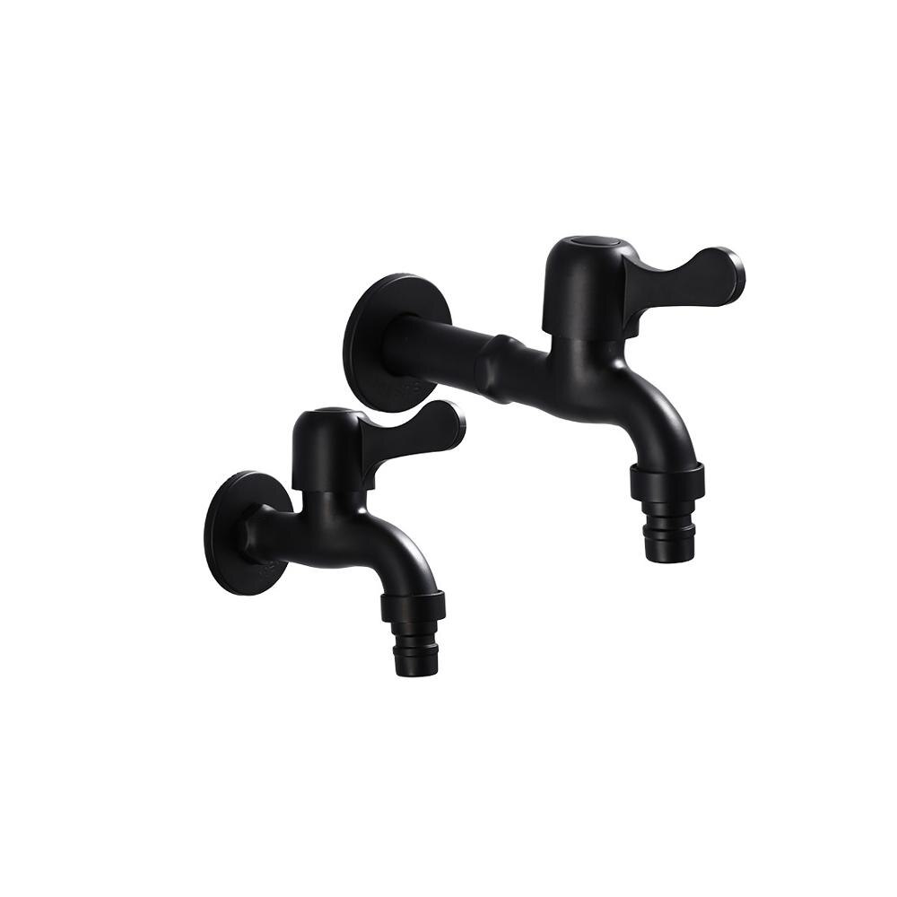 black faucet 304 stainless steel washing machine/ mop pool single tap cold and water mixer