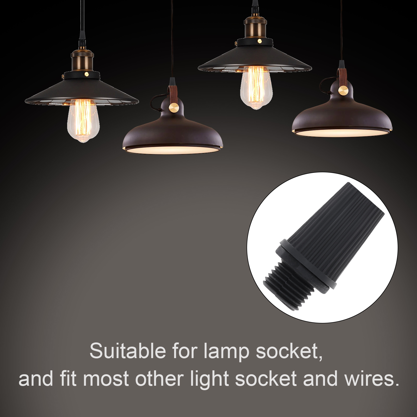 20 Pairs Cable Glands Plastic Strain Reliefs Connectors Cord Grips for Pendant Hanging Light / Ceiling Lighting / Wiring