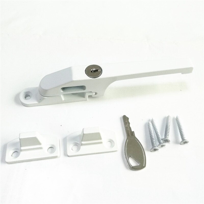Locking Casement Fastener Window Handle Latch Locks Zinc Alloy Window Handle Lock with Key
