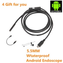 5.5mm Lens 1 m/2 m/3.5 m/5 m Semi-Rigide Kabel Android USB endoscoop Camera Waterdicht Borescopen Mini Camera Voor PC Android Telefoon