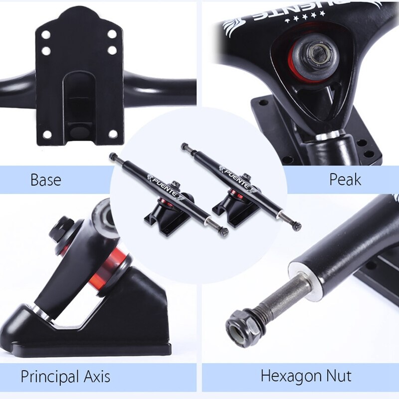 PUENTE 2Stck Generisches 7 Zoll Skateboard Halterung Lkw Zubehör Stoßfest Skateboard Lkw Teile