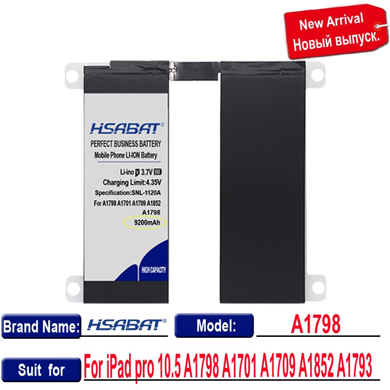 HSABAT – batterie pour tablette PC, 11500mAh, pour iPad pro 10.5 A1798 A1701 A1709 A1852 A1793