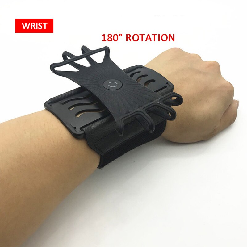 Running Sport Arm Band Case Telefoon Houder Tas Roterende 180 ° Outdoor Fitness Oefening Telefoon Stand Arm Band Riem accessoires: wrist