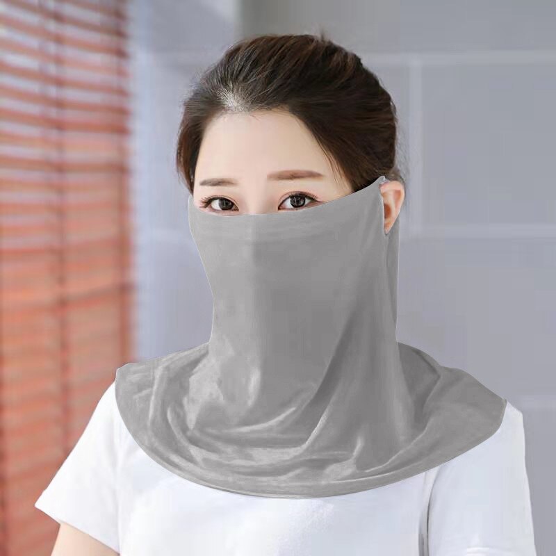 Islamic Scarf Veil Women Muslim Sunscreen Tops UV-proof Outdoor Travel Cycling Bonnet Inner Neck Cover Hijab Niqab: Gray