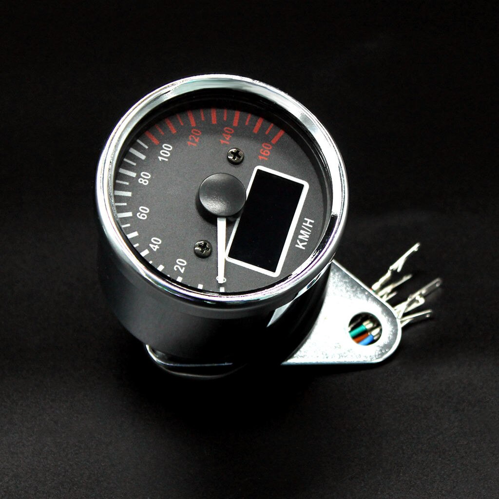 12V Motorrad Chrome LED Tachometer Tachometer Kilometerzähler Multifunktions Gauge
