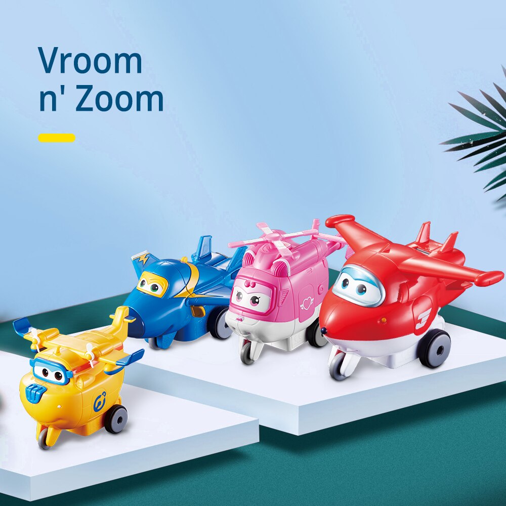 Super Wings Vroom n' Zoom - Series Pull Back Car Kids Clockwork Toy For Children's Birthday Surprise