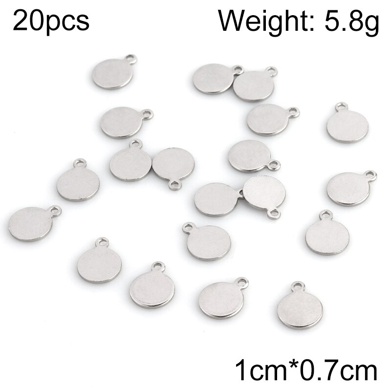 20 Stks/partij Hanger Sieraden Maken Rvs Hangers Stempelen Dog Tags Charms Diy Ketting Hanger Sieraden Vinden Groothandelaren: orange