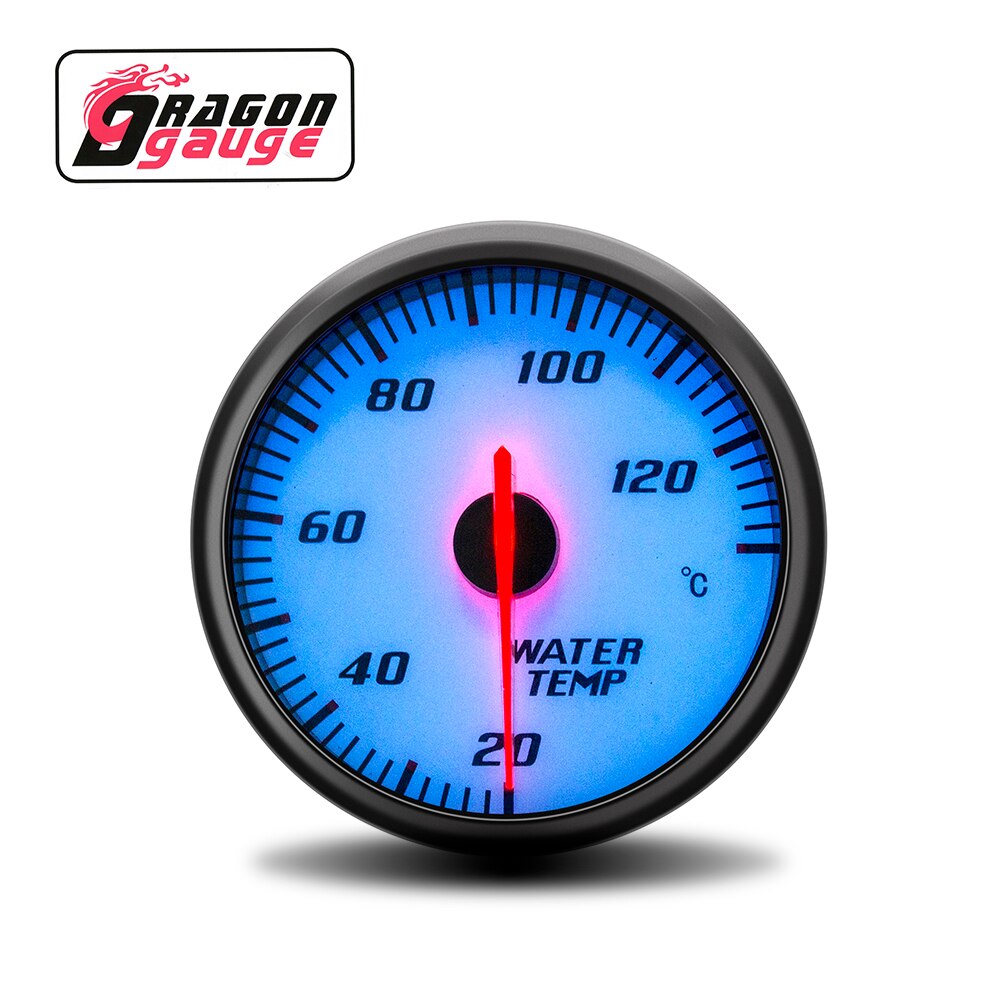 「DRAGON」 60mm Water Temperature Meter Car Temperature Sensor Measuring Range 20~130℃ Factory Sales Car Gauge for 12 Volt Car
