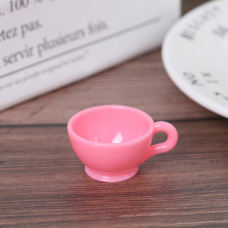 1 PC 1:12 Cute Cup For Miniature Dollhouse Coffee Cup Kitchen Room Food Drink Home Tableware Decors: Pink