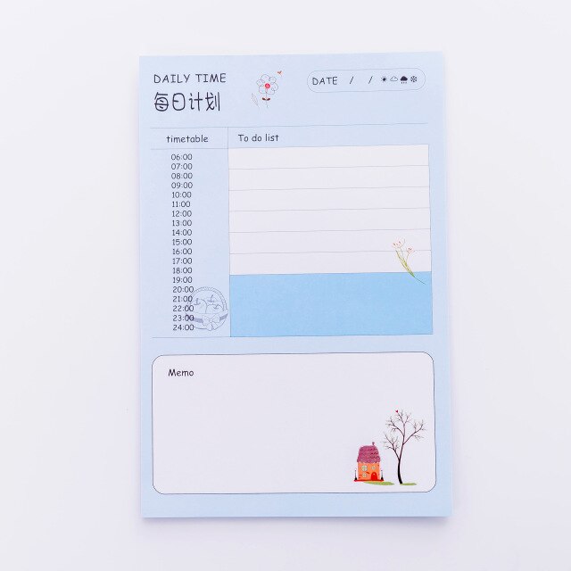 Daily Weekly Monthly Plan Memo Book 96 Pages Planner Schedule Notebook Agenda Time Table To Do List School Supply: Green