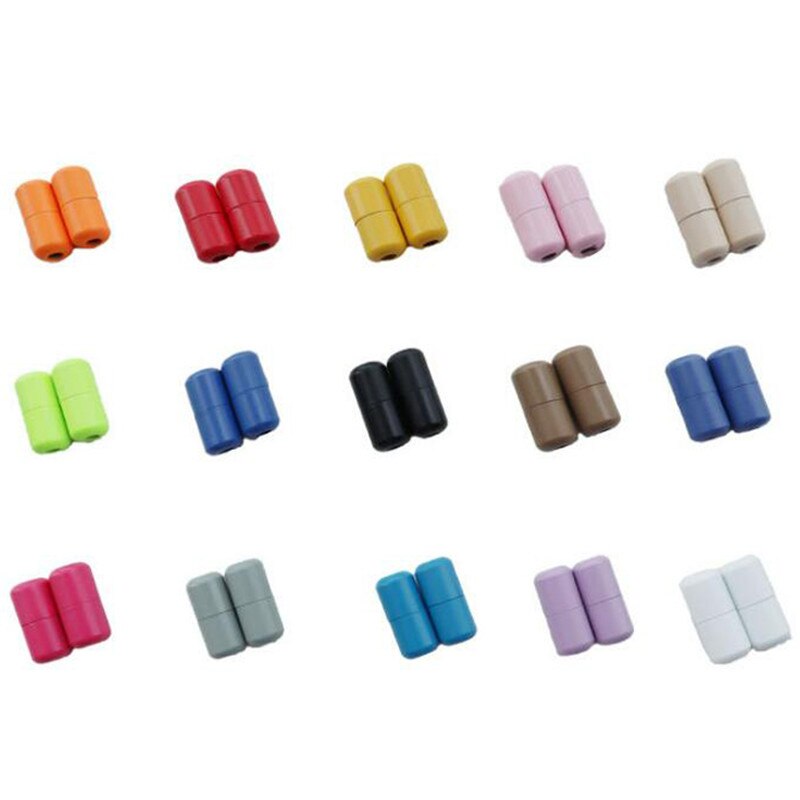 10 Uds. De cierres elásticos para cordones, cierre de cápsula de Metal, hebillas de punta, sin cordones, accesorios para cordones