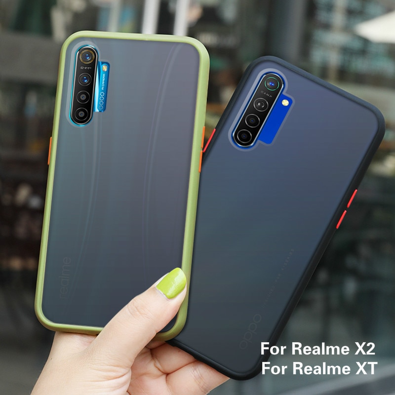 Matt Transluzente Fall für OPPO Realme X2 Pro XT Reno Ace Telefon Fall Silikon Rahmen Harte Rückseitige Abdeckung Stoßfest Fall