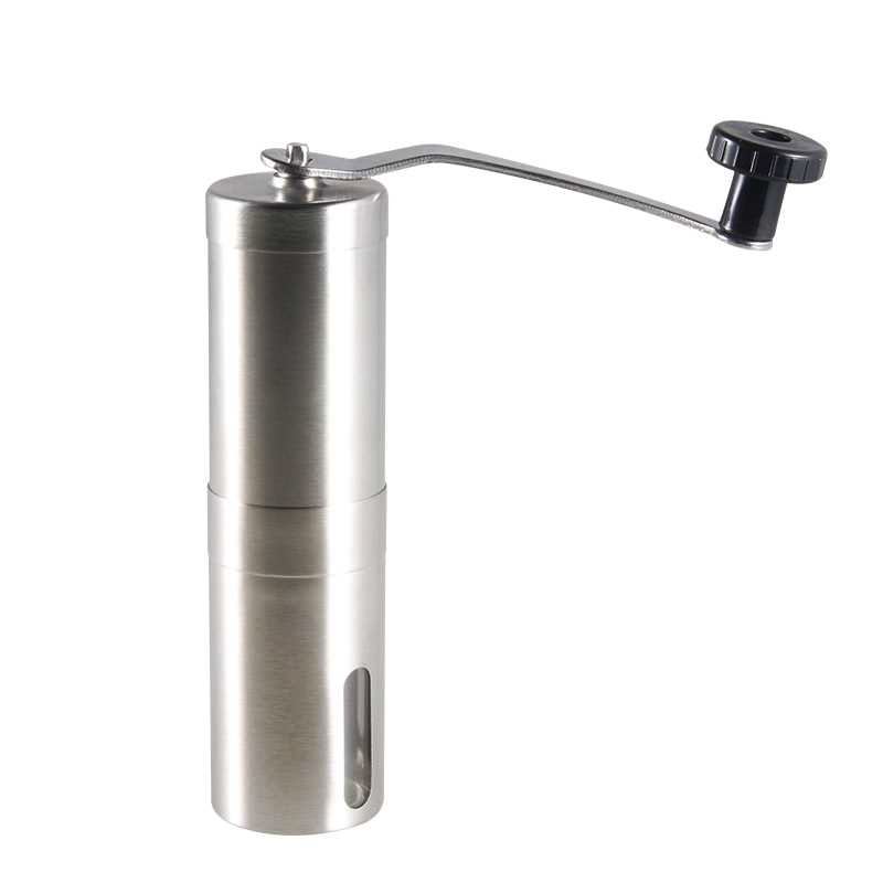 Stainless steel burr grinder mini coffee grinder upgrade chestnut aluminum manual coffee grinder MJ803: A-L