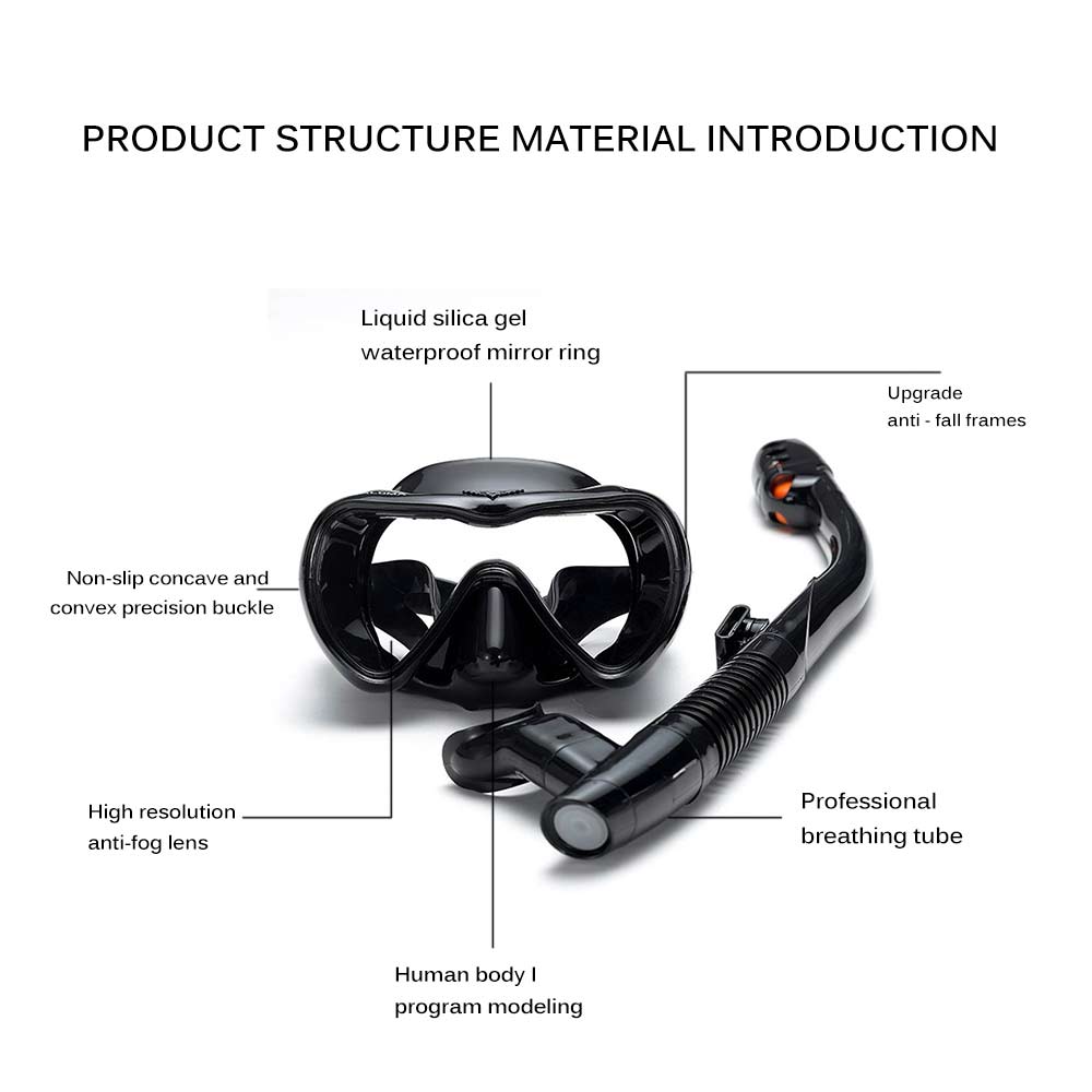 Diving Mask Snorkeling Set Anti Fog Underwater Scuba Diving Full Face Respiratory Masks Safe And Waterproof Swimming Equipment