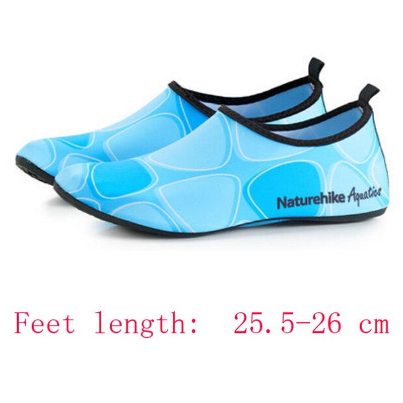 Naturehike Outdoor Swimming Ultralight Elastic Water Shoes Aqua Socks Beach Shoes For Man and Woman NH18S001-X: XL-Blue