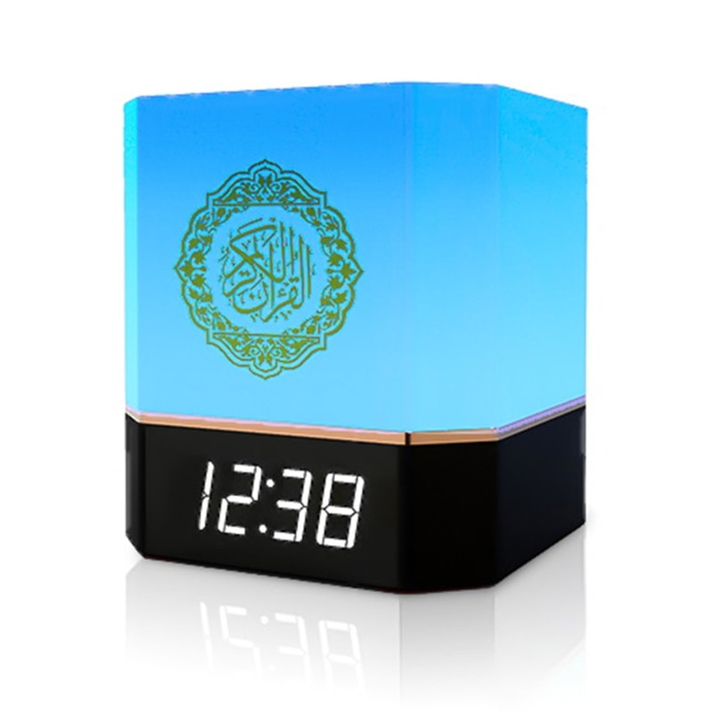 Bluetooth Speaker Draadloze Afstandsbediening Led Nachtlampje Smart App Controle Digitale Azan Klok Met Koran Recitatie Vertaling