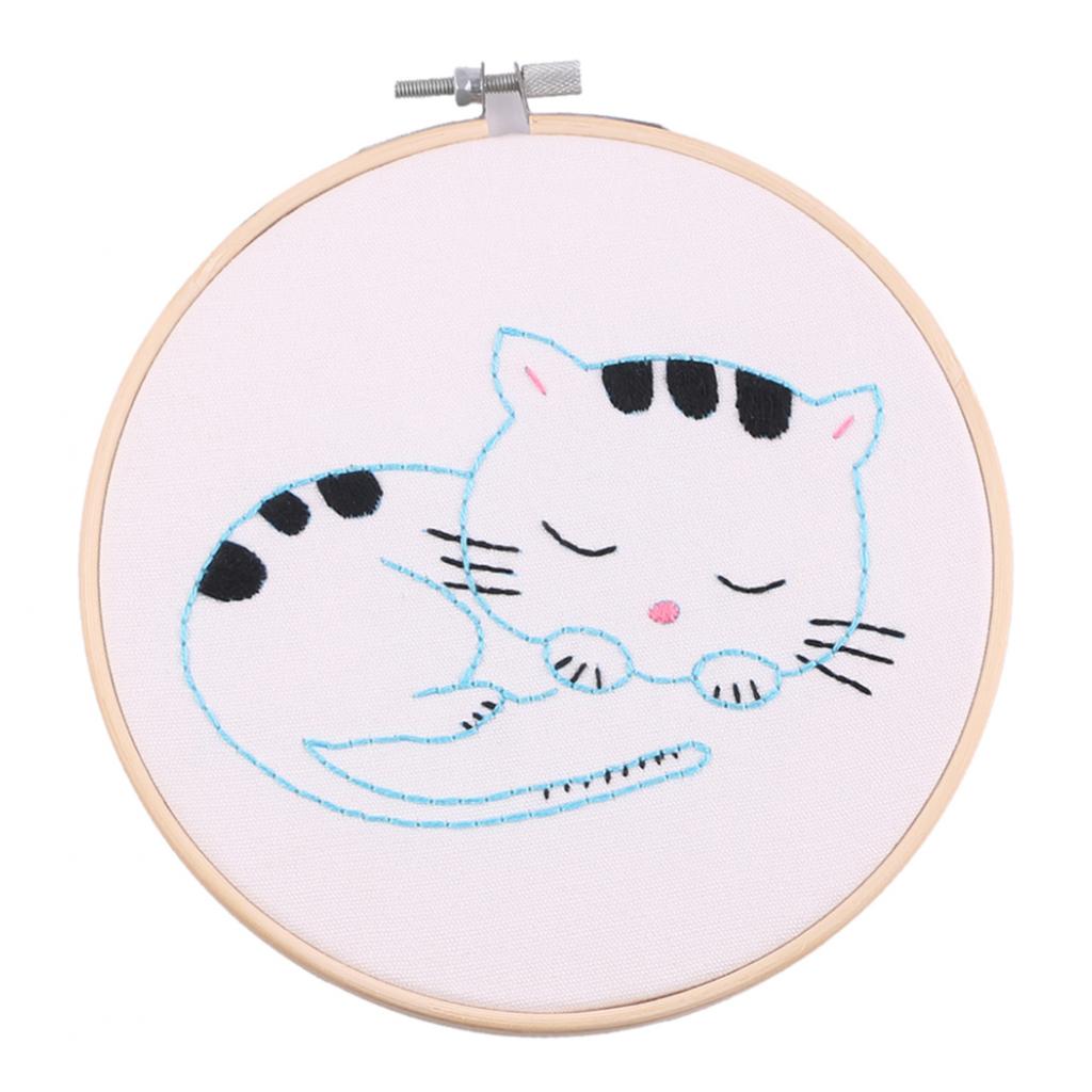 Cross Stitch Stamped Kits For Kids Beginner DIY Needlepoint Wall Ornaments