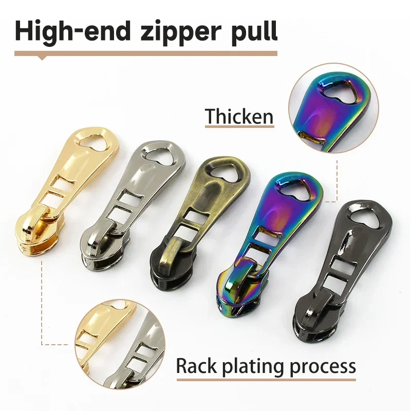 10-30Pcs 3# 5# Sewing Zippers Sliders for Nylon Zipper Bag Purses Zipper Pulls Head Repair Kit DIY Garment Sewing Accessories