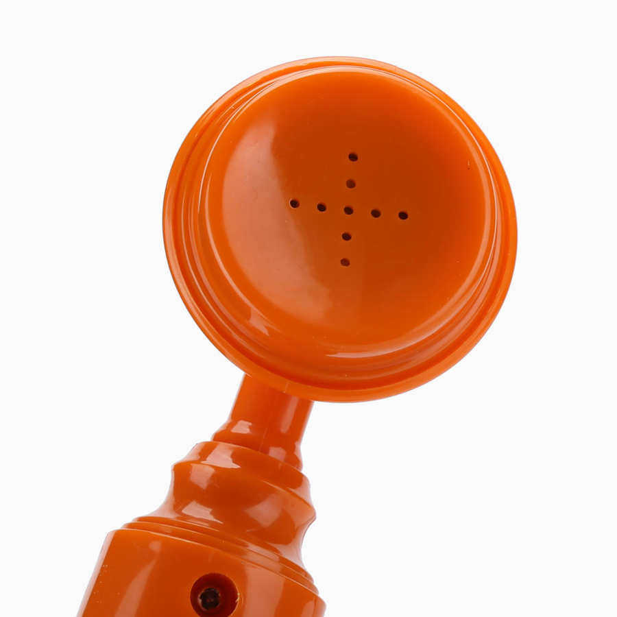 Vintage fasttelefon orange high definition opkald stor klar knap us / uk lednings telefon