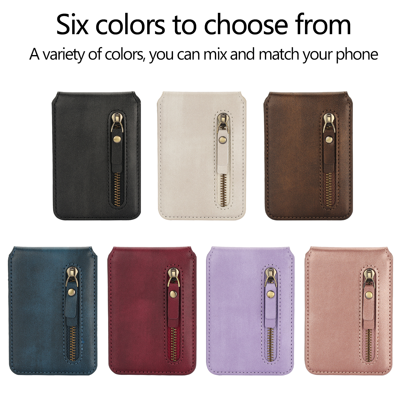 Magnetisk kortholder med glidelås, lommebok med vertikal åpning til magsafe, til iphone 16 pro max , 15 14 12, 13 deksel, tilbehør, veske