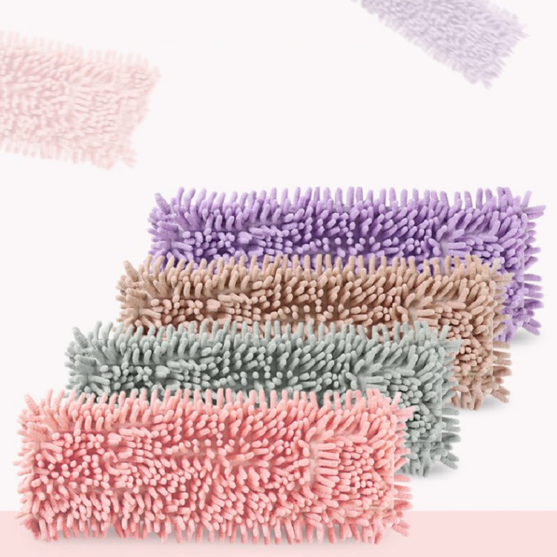 40*10cm Rechteck Haus reinigungs Pad Chenille Haushalts staub Mopp Kopf Ersatz einfach ersetzen Staub Mops