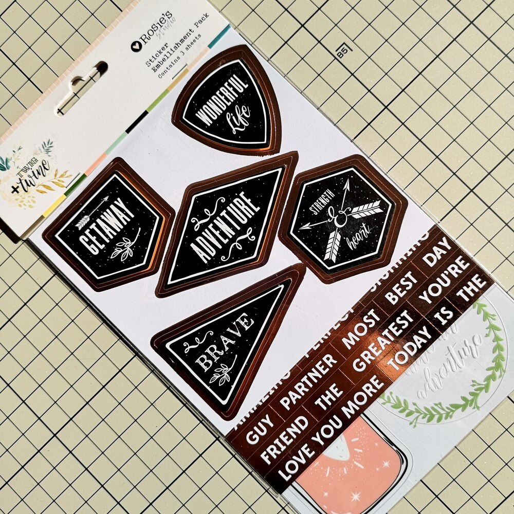 CRZCrafter 3 mixed sticker set 3D foil transparent Scrapbooking Journal Planner Cardmaking embellishments