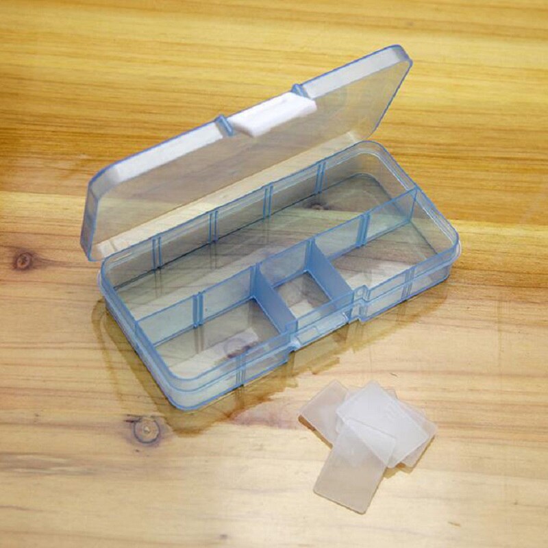 10 slidser gennemsigtig opbevaringsboks perler transportabel plastik arrangør taske håndværk perler containerc diy
