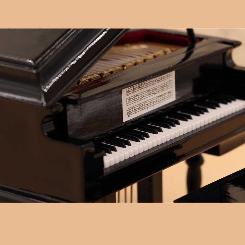 Mini Piano Miniature modèle clé noir blanc, accessoires de décoration, clavier, affichage d&#39;instruments, musicaux de noël