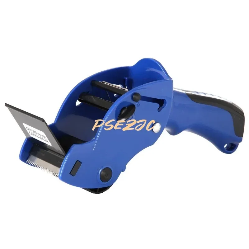 Tragbarer Verpackungsbandabroller, 6 cm, transparente Bandschneidemaschine, manuelle Verpackungsmaschine: Blau