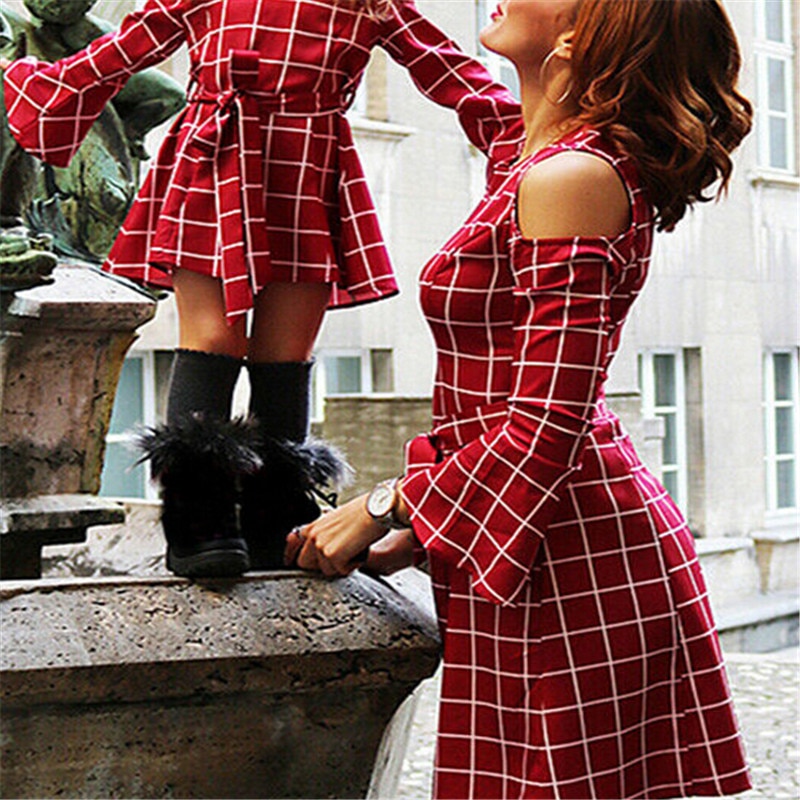 Familie matchende tøj mor datter kjoler kvinder stribet pige mini a-line kjole mor baby pige fest tøj – Grandado