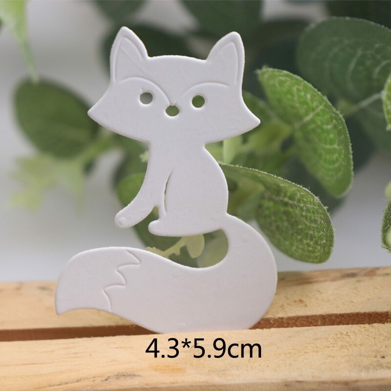 Tree Stump Dies Animal Metal Cutting Dies Scrapbooking Bird Butterfly Flower leaf Die Cut for DIY Paper Card Making: fox die
