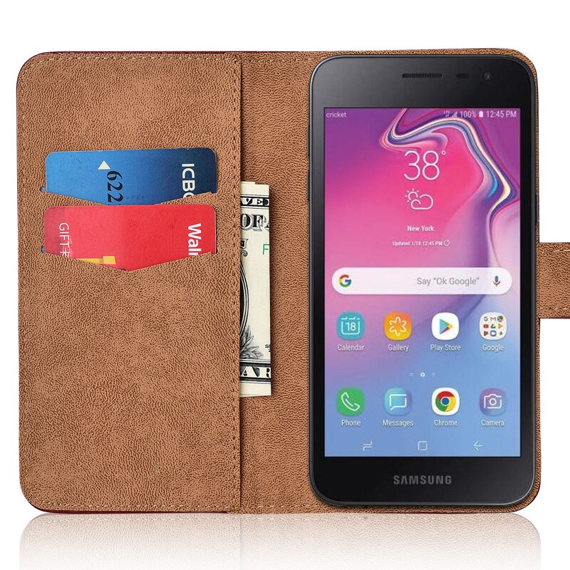 Pour samsung galaxy  j2 core  j260 j260f sm -j260f sm -j260m sm -j260y sm -j260g capa étui portefeuille en cuir  j2 core  j260 coque  j 260
