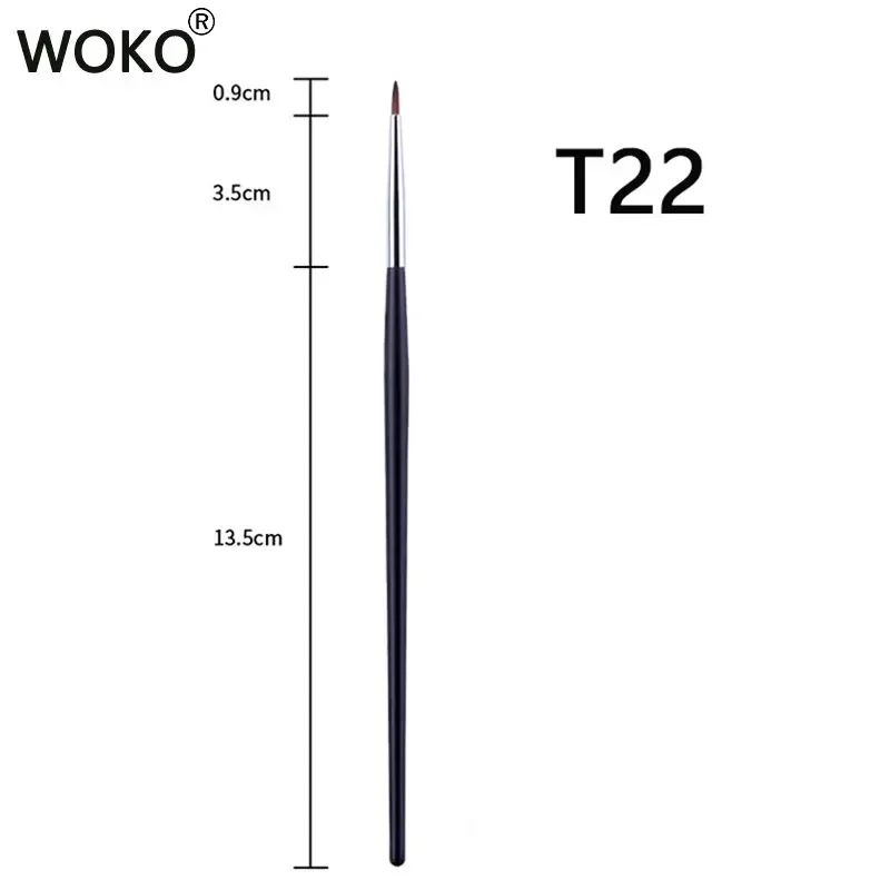 T22 Feiner Eyeliner-machen-hoch-Pinsel, flüssiger Gel-Eyeliner-Pinsel, präziser dünner langer Eyeliner-Pinsel, professionelles Eyeliner-machen-hoch-Werkzeug