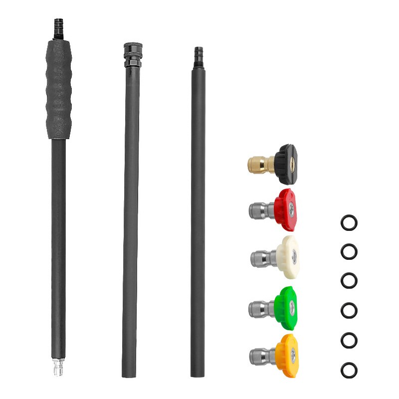 Pressure Washer Wand Extension Pole Replacement Lance,Quick Connect 4000 PSI with 5 Water Nozzles: Default Title