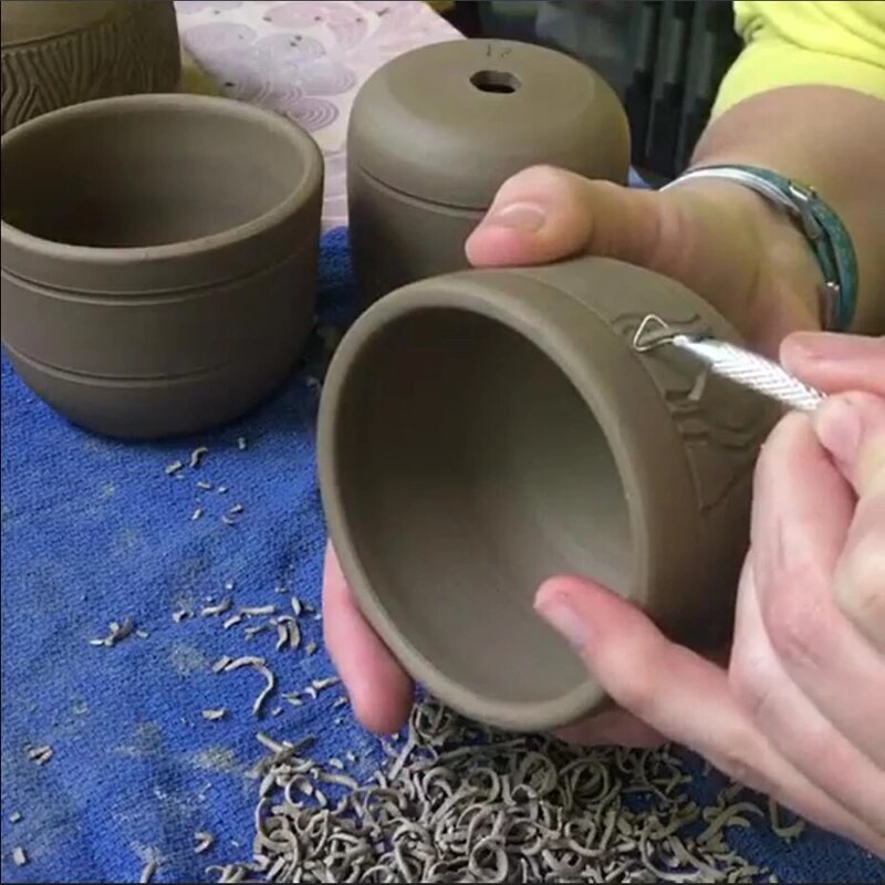 6 uds. De utensilios de arcilla polimérica, cerámica, Cinta, Herramientas para esculpir, cerámica, escultura de arcilla, rascador, herramientas de modelado artesanal