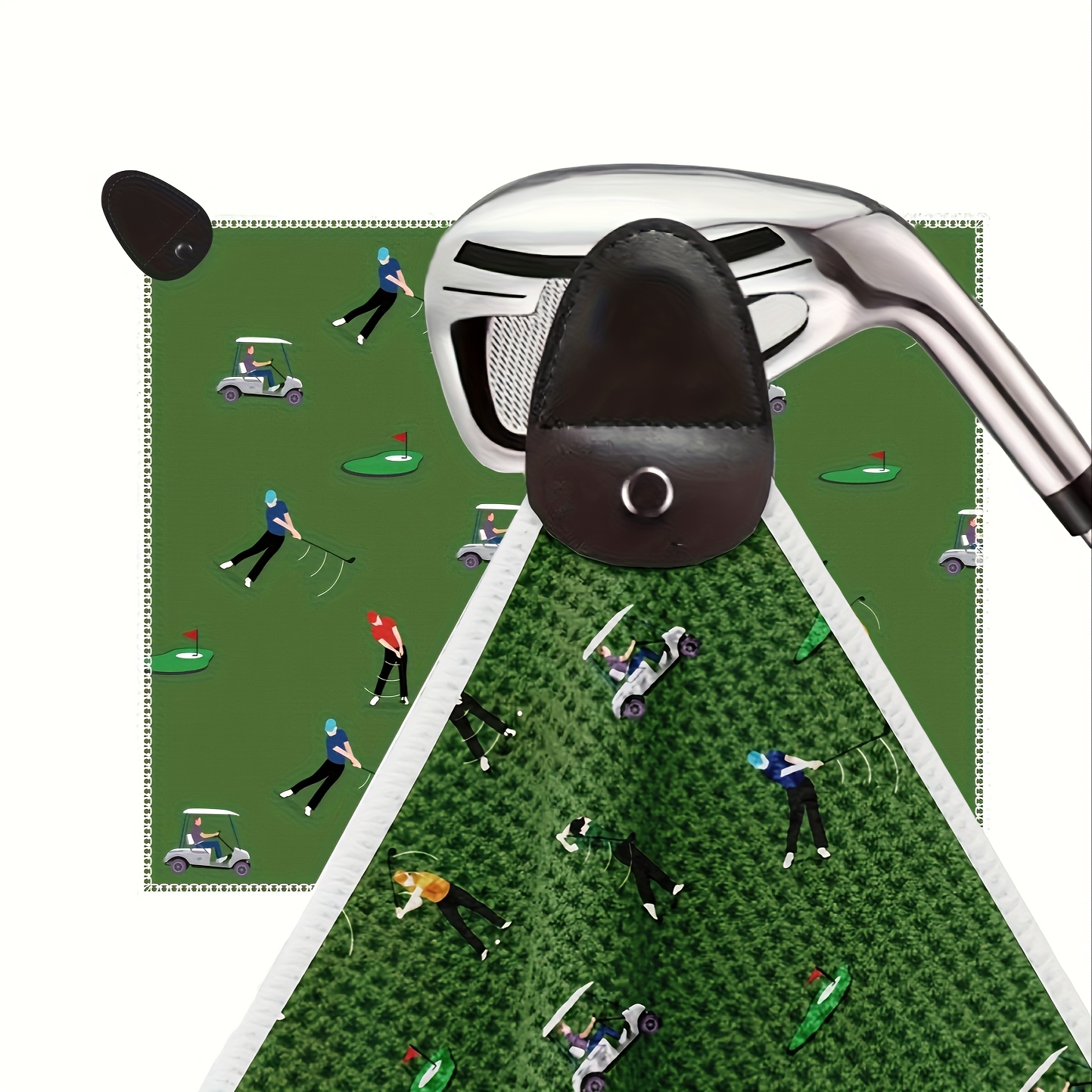 1 szt. Magnetyczny ręcznik golfowy robić torby golfowej dla mężczyzn i kobiet, dla fanów golfa, prezent na emeryturę, ręcznik golfowy z mikrofibry o wzorze waflowym