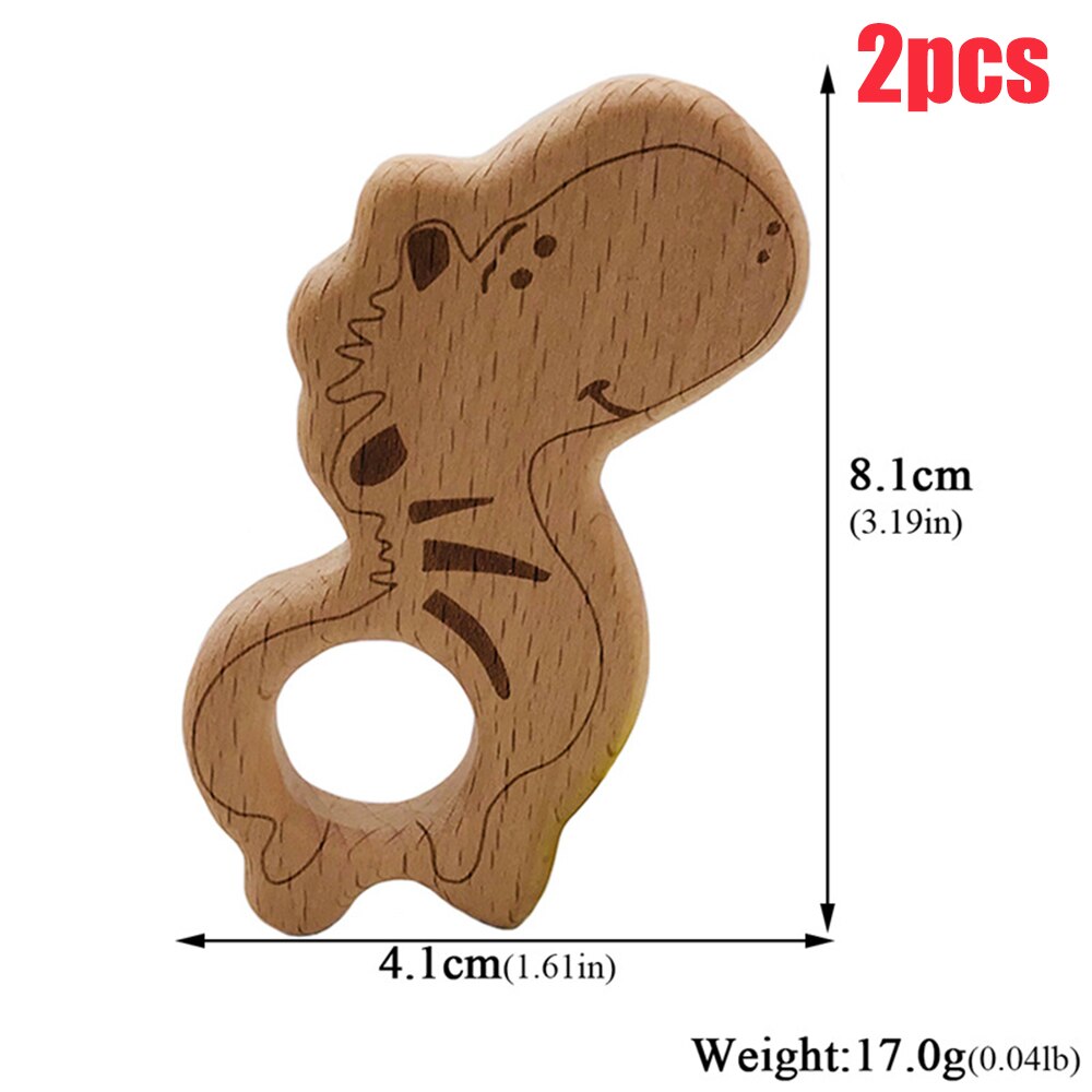 2 Pcs/1 Pc Diy Baby Gym Speelgoed Hout Ketting Hanger Food Grade Houten Bijtring Speelgoed Schildpad Koala Walvis schildpad Houten Kinderziektes Speelgoed