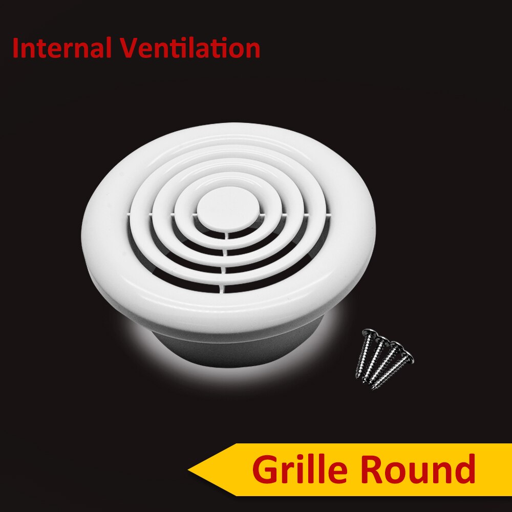 4" 100mm Air Vent Grille Ventilation Ceiling Wall Mount Air Vent ABS Round