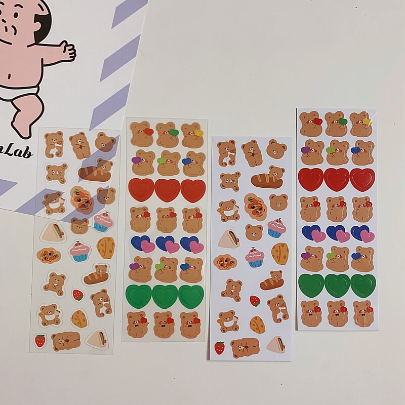 eins Karikatur gummibärchen Aufkleber DIY Scrapbooking glücklich planer Müll Tagebuch schreibwaren Mädchen Tagebuch fotoalbum Dekoration aufkleber: B
