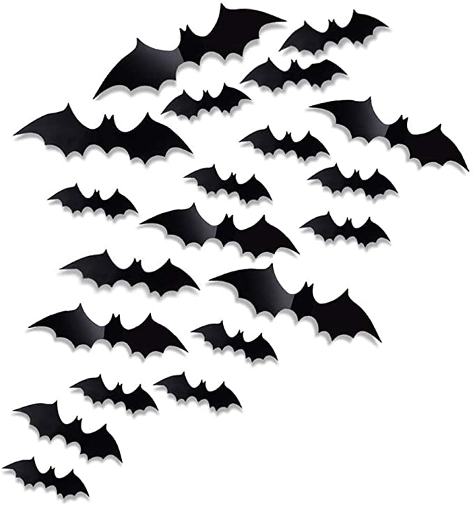 28 Pcs Halloween Bat Sticker Diy Pvc 3D Decoratieve Enge Zwarte Vleermuizen Muurstickers Voor Halloween Party Thuis Venster