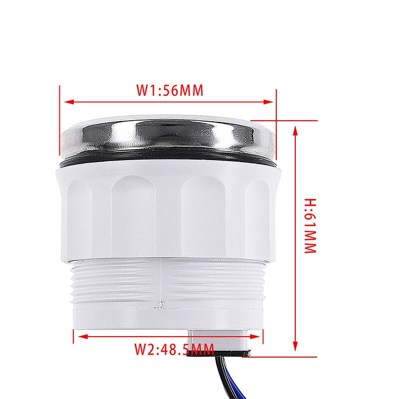 52 mm Waterproof Alarm Gauge Volt/Oil Pressure/Water Temp/Check Engine 4 LED Alarm Indicator Gauge fit Marine Boat Car 12~24 V