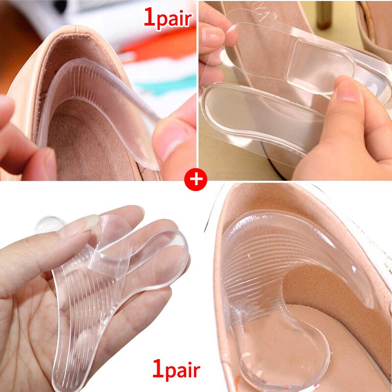 Arch Support Einlegesohlen für Flache Füße Gel Pad Arch Einsätze Pad Plantarfasziitis Corrector Silikon Einlegesohlen Entlasten Fuß Schmerzen: style Q-2Pair