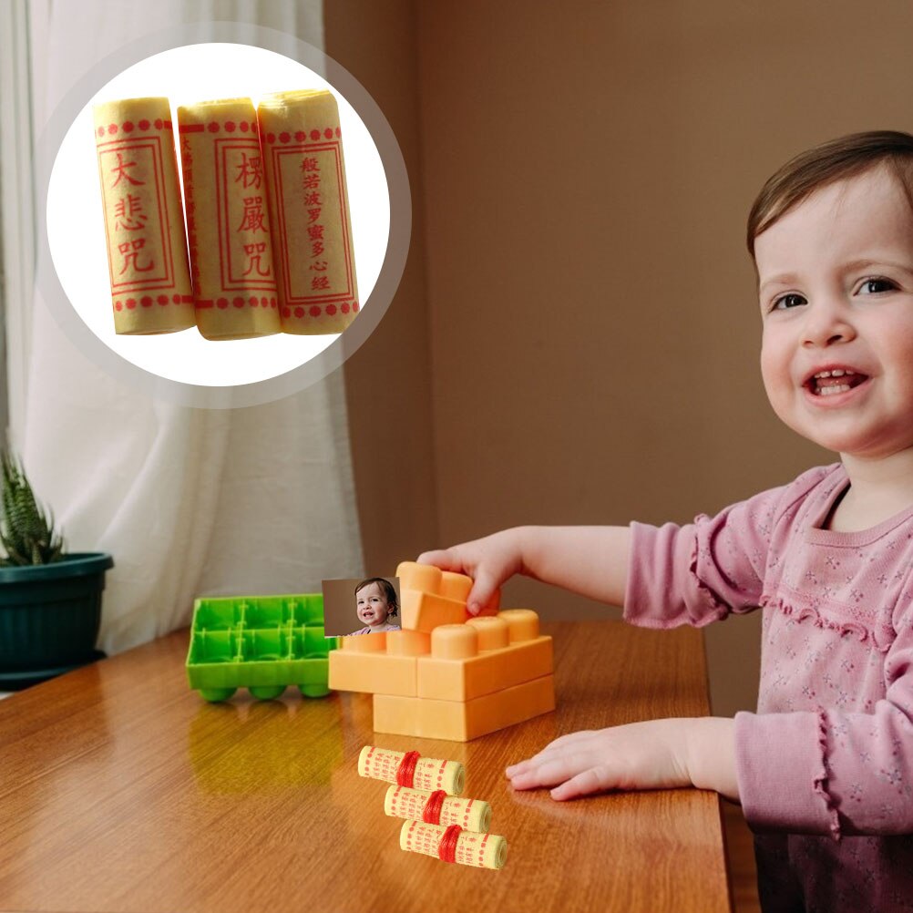 5pcs Models Decorative Scripture Scroll Desktop Model Decor Scripture Scroll Model for Home Photography