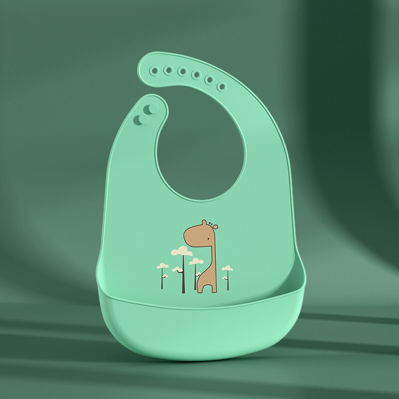 Bavoirs en Silicone pour bébé, animaux de dessin animé cerf, doux, alimentation pour bébé, imperméable, ajustable, pour enfants fille et garçon, accessoires de soins: style3
